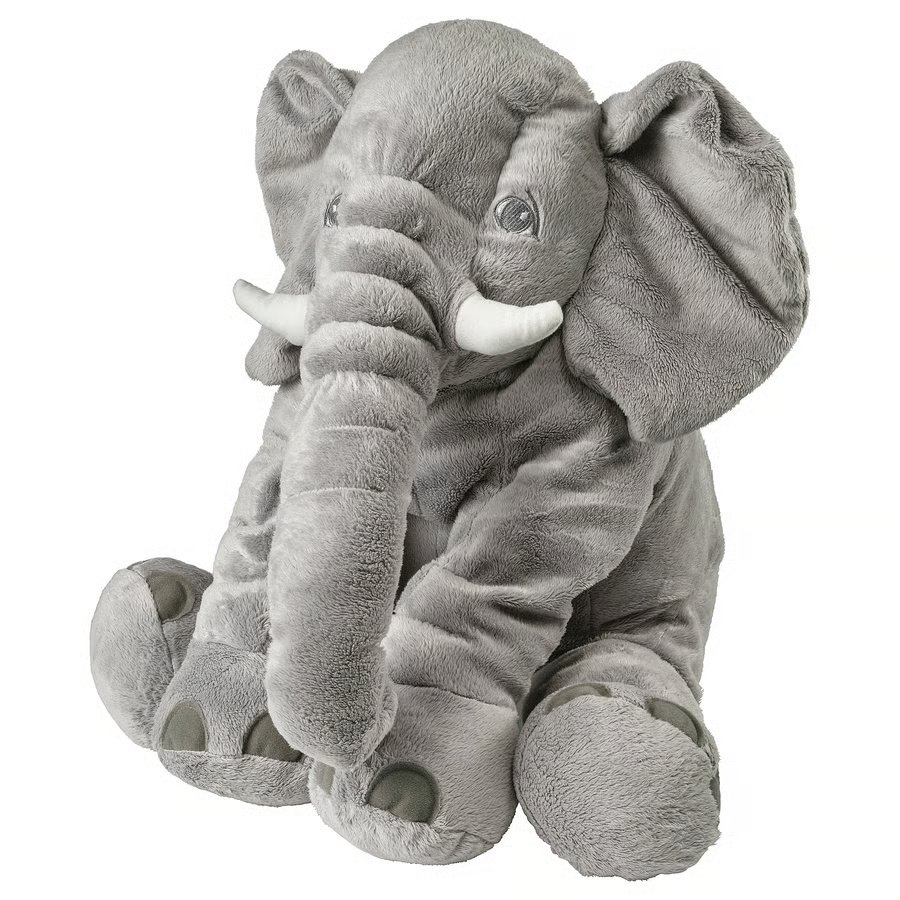 400-1 jaettestor-soft-toy-elephant-grey JÄTTESTOR Soft toy, elephant/grey - Image 1