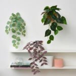 FEJKA Artificial plant with wall holder, in/outdoor/green/lilac - Image 2