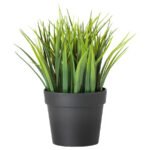 FEJKA Artificial potted plant, in/outdoor grass, 9 cm