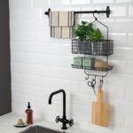 BLECKSJÖN Shower hanger, two tiers, black, 31x56 cm - Image 3