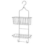 KROKFJORDEN Shower hanger, two tiers, zinc plated, 24x53 cm
