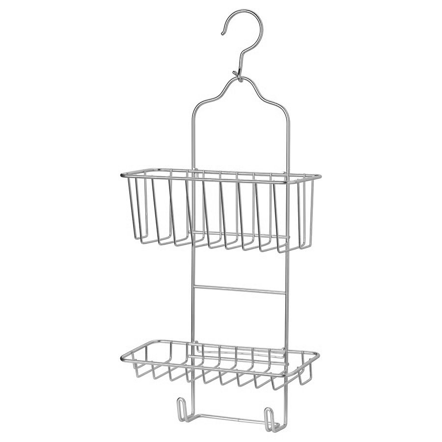 434-1 krokfjorden-shower-hanger-two-tiers-zinc-plated KROKFJORDEN Shower hanger, two tiers, zinc plated, 24x53 cm - Image 1