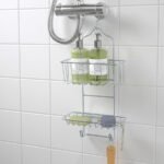 KROKFJORDEN Shower hanger, two tiers, zinc plated, 24x53 cm - Image 2