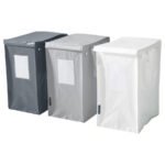 DIMPA Waste sorting bag, white/dark grey/light grey, 22x35x45 cm/35 l