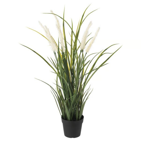 FEJKA Artificial potted plant, in/outdoor decoration/grass, 9 cm