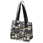 FLADDRIG Lunch bag, patterned grey, 25x16x27 cm