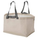 GÖRSNYGG Carrier bag, large, light beige, 57x37x39 cm/71 l