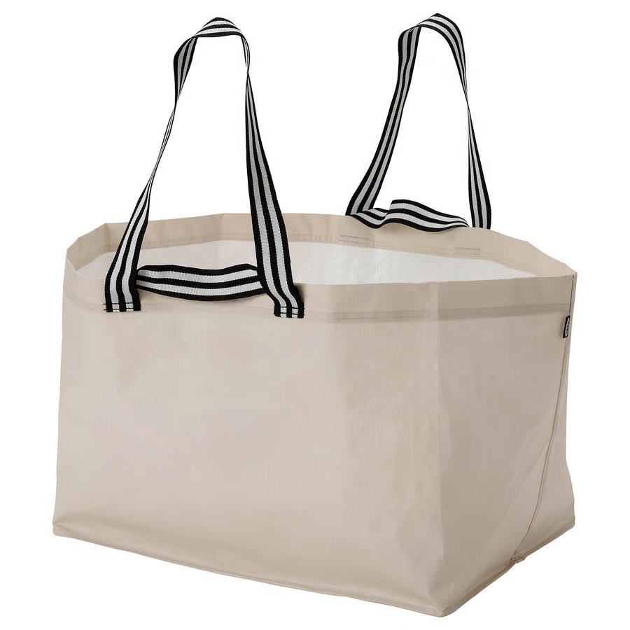 445-1 goersnygg-carrier-bag-large-light-beige GÖRSNYGG Carrier bag, large, light beige, 57x37x39 cm/71 l - Image 1
