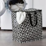 KNALLA Bag, black/white, 40x25x47 cm/47 l - Image 3
