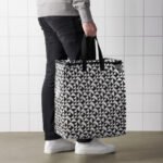 KNALLA Bag, black/white, 40x25x47 cm/47 l - Image 5
