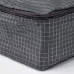 RENSARE Clothes bag, set of 3, check pattern/grey black - Image 2