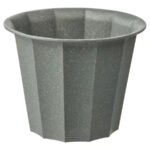 BUSKVERK Plant pot, in/outdoor grey, 9 cm