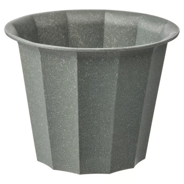 BUSKVERK Plant pot, in/outdoor grey, 9 cm