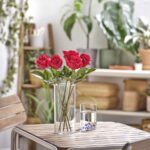 SMYCKA Artificial flower, in/outdoor/Rose red, 40 cm - Image 2