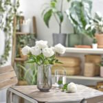 SMYCKA Artificial flower, in/outdoor/Rose white, 40 cm - Image 2