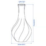 VILJESTARK Vase, clear glass, 17 cm - Image 10