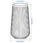 GRADVIS Vase, grey, 19 cm - Image 3