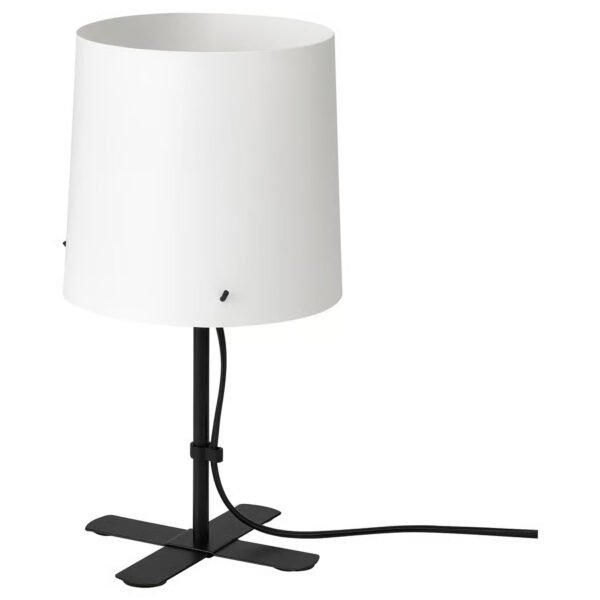 BARLAST Table lamp, black/white, 31 cm