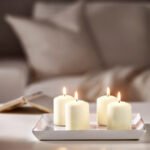 HEMSJÖ Unscented block candle, natural, 8 cm - Image 4