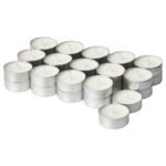 JÄMLIK Scented tealight, Vanilla/light beige, 3.5 hr