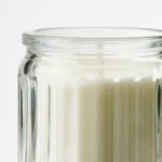 JÄMLIK Scented candle in glass, Vanilla/light beige, 12 hr - Image 4