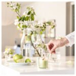 LÖVSKOGSLUND Scented candle in glass, Apple/light green, 20 hr - Image 4