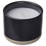 STÖRTSKÖN Scented candle in ceramic jar, Berries/black, 25 hr
