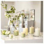 LÖVSKOGSLUND Scented pillar candle, Apple mixed colours, 30 hr - Image 5