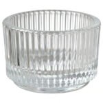 FINSMAK Tealight holder, clear glass, 3.5 cm