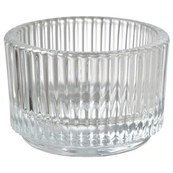FINSMAK Tealight holder, clear glass, 3.5 cm