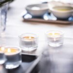 FINSMAK Tealight holder, clear glass, 3.5 cm - Image 4