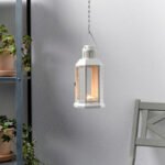 ENRUM Lantern for tealight, in/outdoor, white, 22 cm - Image 4