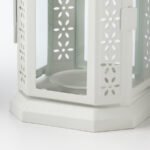 ENRUM Lantern for tealight, in/outdoor, white, 22 cm - Image 5