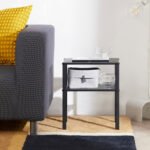 KNARREVIK Bedside table, black, 37x28 cm - Image 3