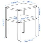 KNARREVIK Bedside table, black, 37x28 cm - Image 6