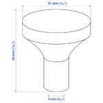 BAGGANÄS Knob, black, 21 mm - Image 5