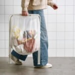 JÄLL Laundry bag with stand, white, 50 l - Image 6