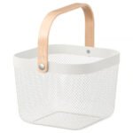 RISATORP Basket, white, 25x26x18 cm