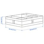SKUBB Box with compartments, dark grey, 44x34x11 cm - Image 6