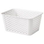 PLOGSVÄNG Storage basket, white, 15x20x10 cm