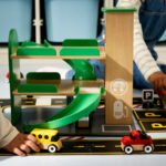 LILLABO 4-piece vehicle set, sports car/school bus recycling truck/police car/multicolour - Image 2