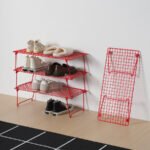 GREJIG Shoe rack, bright red, 58x27x17 cm - Image 3