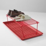 GREJIG Shoe rack, bright red, 58x27x17 cm - Image 5