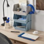 FODERTRÅG Organiser for desk/wall, grey-blue, 25x18x15 cm - Image 3