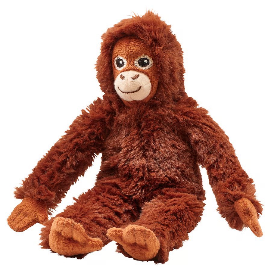 652-1 djungelskog-soft-toy-mini-orangutan DJUNGELSKOG Soft toy, mini/orangutan, 20 cm - Image 1