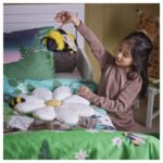 SKOGSDUVA Soft toy, mini-bumblebee/black yellow, 8 cm - Image 3