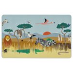 SANDLÖPARE Desk pad, multicolour animals on the savannah, 38x60 cm