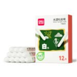 Deli Water Soluble Dust Free White Chalk For Blackboard 12pcs