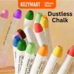 Deli Water Soluble Dust Free White Chalk For Blackboard 12pcs - Image 2