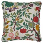 VILDPERSILJA Cushion cover, white multicolour/floral pattern, 50x50 cm